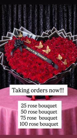 Big heart roses bouquet