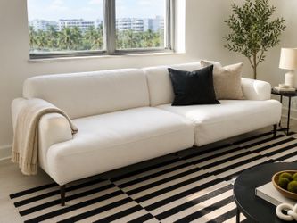 Modern White Sofa Couch
