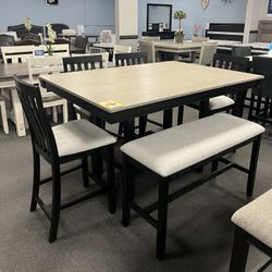 6PC Counter Height Dining Table Set 
