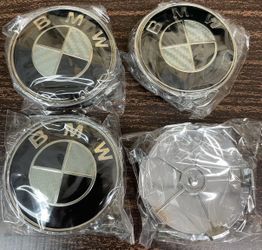 68 mm BMW Wheels Center Caps Set