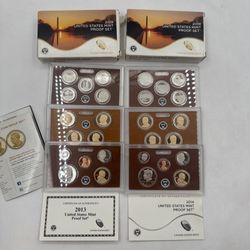 Mint Proof Coin Sets (2013, 2014)