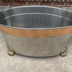 NEW - Bombay Copper Stainless Steel Lion Head and Feet Ice Bucket