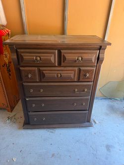 Vintage Wood Chest of Drawers