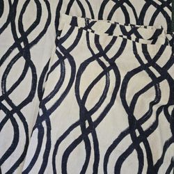 West Elm Scribble Latice Patterned Curtains