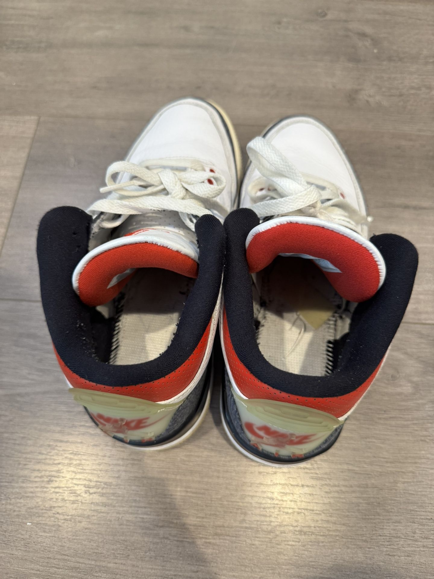 Size 7.5 | Jordan 3 Fire Red No Box | Pre-Owned Air Jordan 3 Retro  main image 2