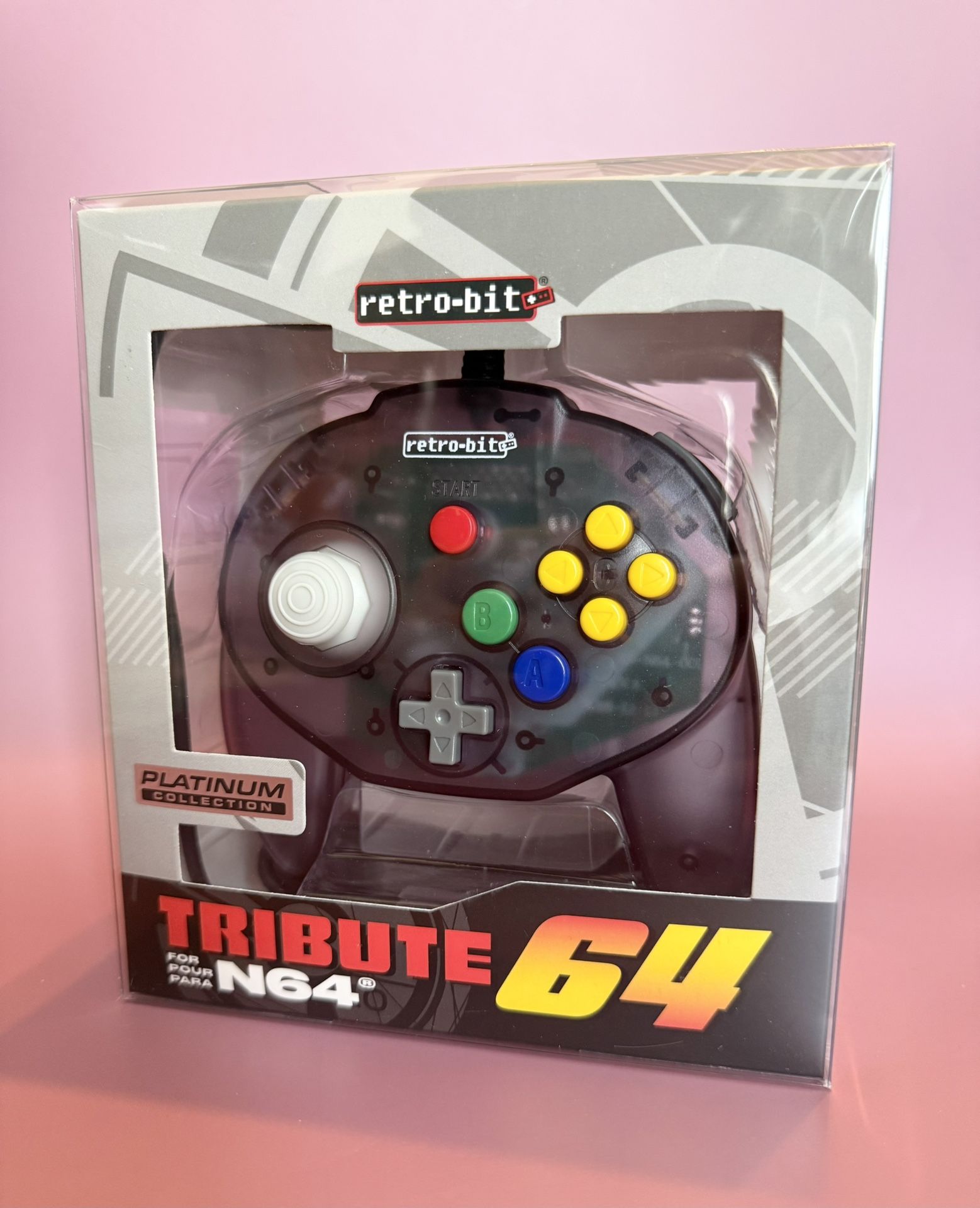 NEW. Retro-Bit Tribute 64 Wired Controller for Nintendo 64 - Atomic Purple