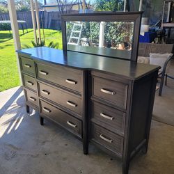 Dresser with mirror