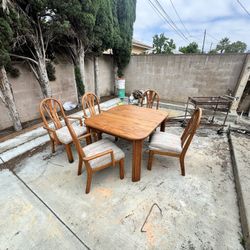Oak Dining Table Set 