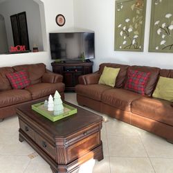 Leather Sofa And Loveseat 