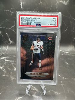 2025 Donruss Elite Brian Urlacher Lavender Pyramids PSA 9