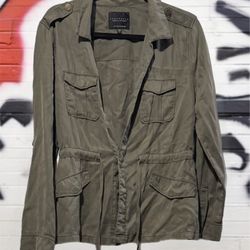 Sanctuary (Z) Social Standard Safari Tencel Jacket S Green Military Coat EUC