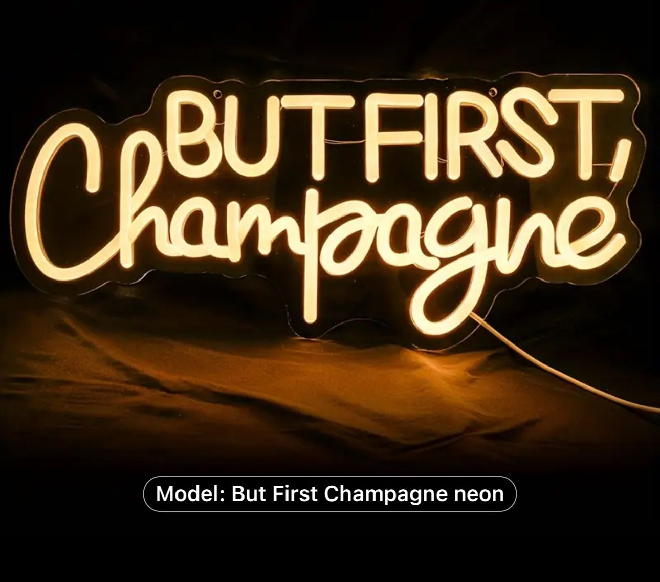 But First Champagne Neon