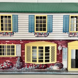 Vintage Wolverine Toy Tin Metal Doll House 2-Story