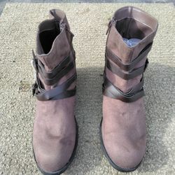 Brown Ankle Boots with Straps