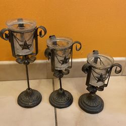Set Of 3 Candle Holders