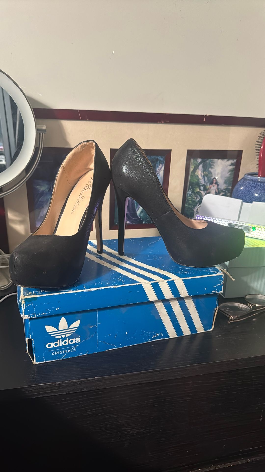 Black Tall Heels Size 8 1/2