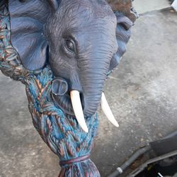 Decorative elephant head for wall or where decid
