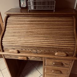 Roll Top Desk Solid Oak