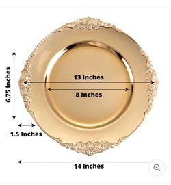 Baroque Style Charger Plates