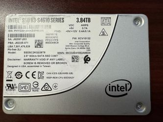 3.84 TB Intel D3-S4610 Series 3.84TB SATA 6Gb/s 2.5'' SSD