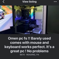 OMEN PC For Sale - Barley Used $800 Obo