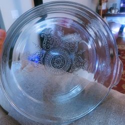 ANTIQUE 1950s 10” Fire-king Philbe Sapphire Blue  Roaster