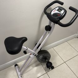 Marcy Foldable Upright Exercise Bike with Adjustable Resistance for Cardio Workout & Strength Training 