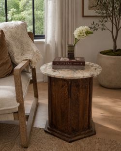 Stunning Real Wood Marble Table