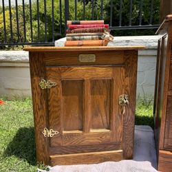 Vintage White Clad Oak cabinet