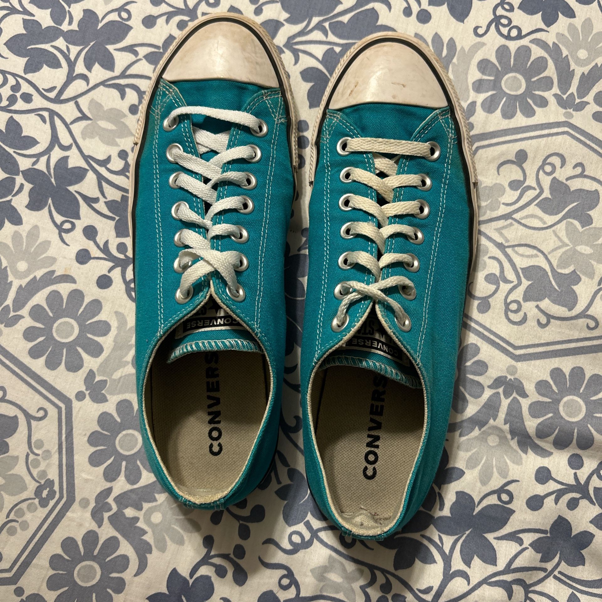 Well-Worn Teal Converse