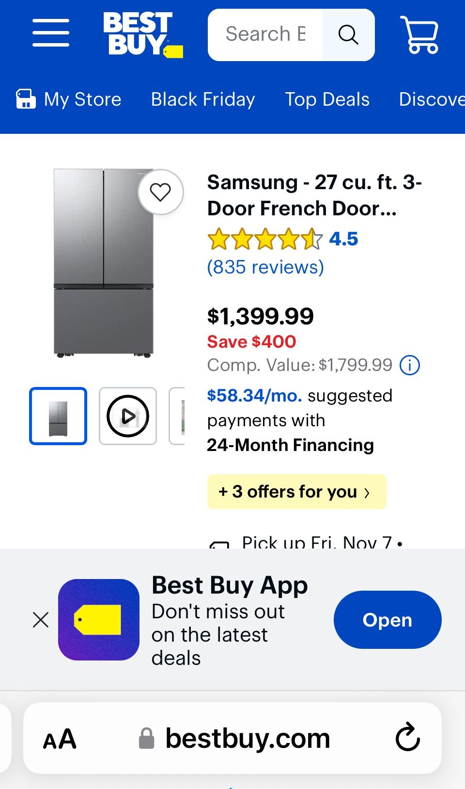 Samsung Twin Cooling Refrigerator 