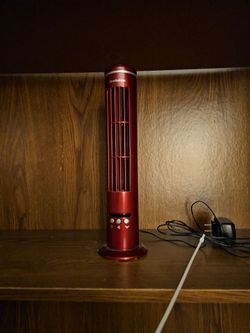 Brookstone Mini Tower Fan Red