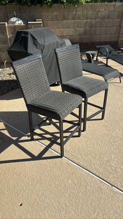 Wicker Outdoor Barstools 