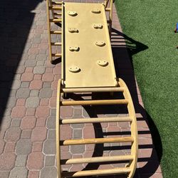 Pikler climbing triangle set with arch