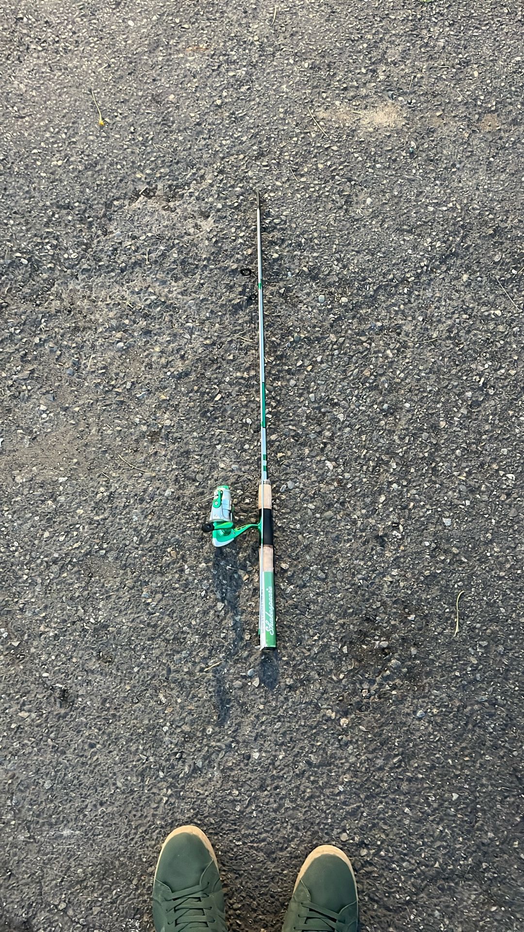 Silver And Green 2-Piece Shakespeare fishing pole