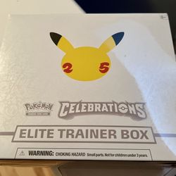 Pokémon 25 Year Celebration Elite Trainer Box Sealed New