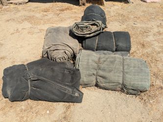 Seven nylon diesel tarps seven of them for 60 bucks