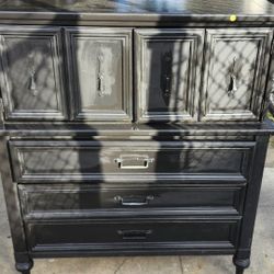 Vintage Black Drawer Dresser 