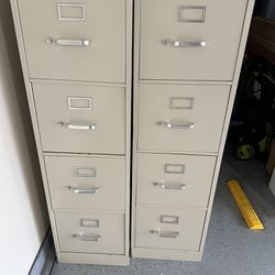 2 x 4-Drawer Vertical File Cabinet