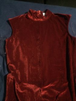 New red velvet dress.