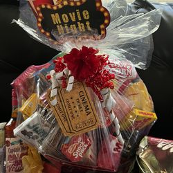 Mothers Day Movie Night Gift Basket