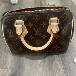 Authentic Louis Vuitton Nano Speedy Monogram Canvas Handbag