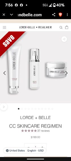 Lorde And Belle Regimen Brand New MSRP 199.00