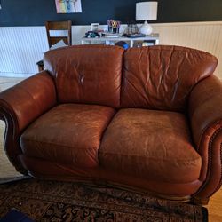 Real Leather Couch Set
