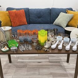 assortment of Collectible Vintage glassware tumblers