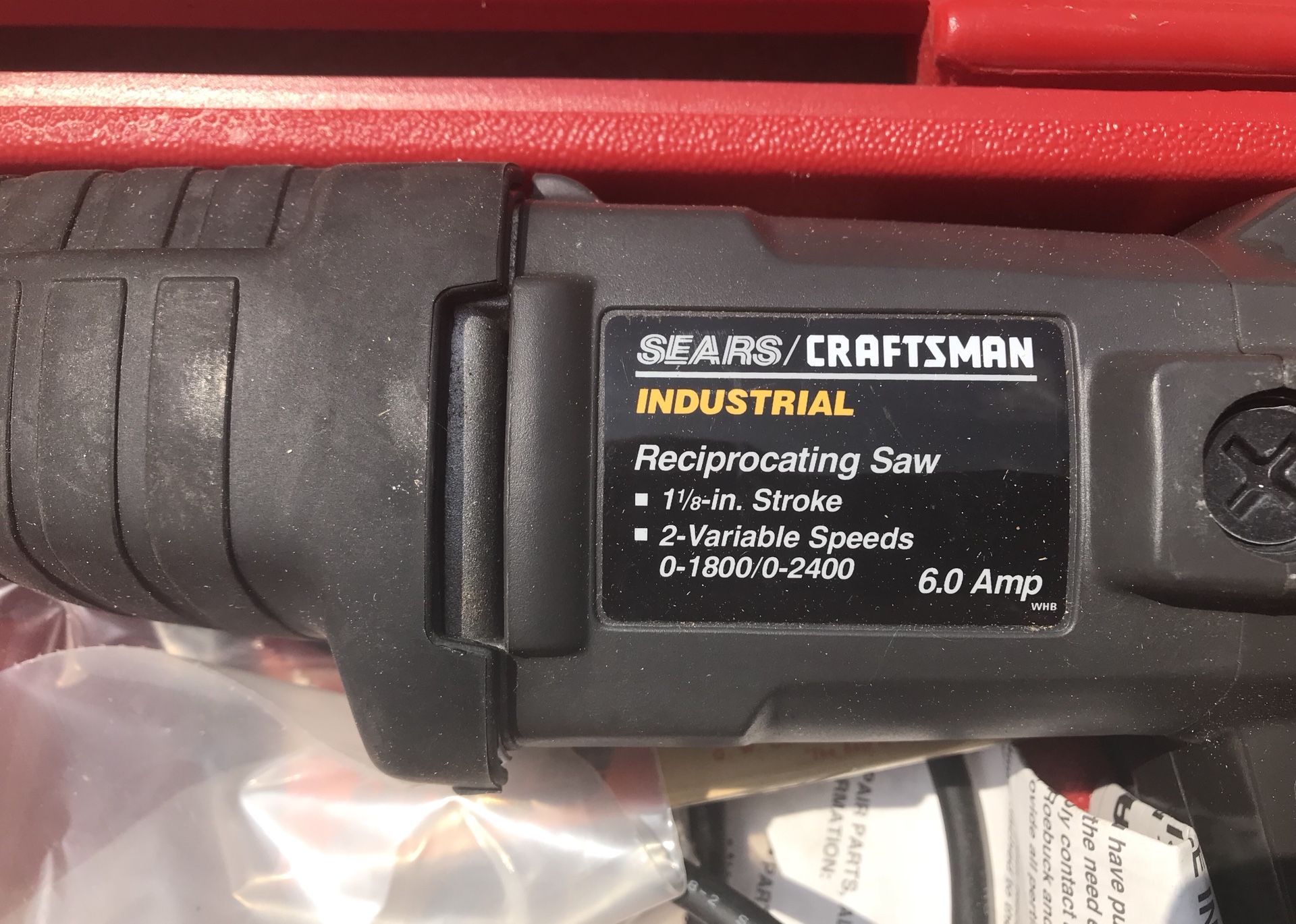 Craftsman industrial reciprocating saw 6.0A for Sale in Schaumburg