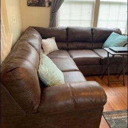 Ashley Furniture  Brown Sectional Living Room Set Couch 👈 In Stock 💥 Brand New 👍