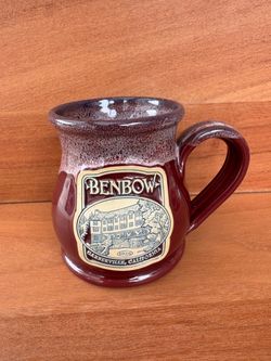 Deneen Hand Thrown Pottery (Burgundy) Coffee Mug- Benbow- Garberville, California!