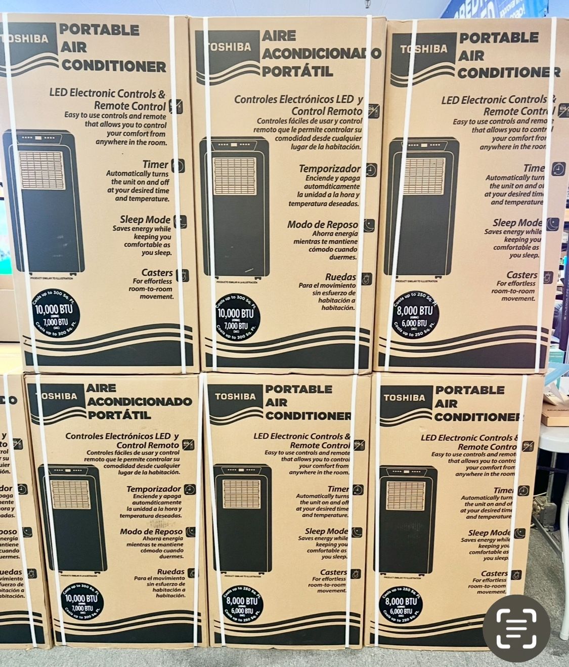 Portable Ac Unit 10k BTU Cools 350 Sq Ft In Box 6 Month Warranty. Free Delivery