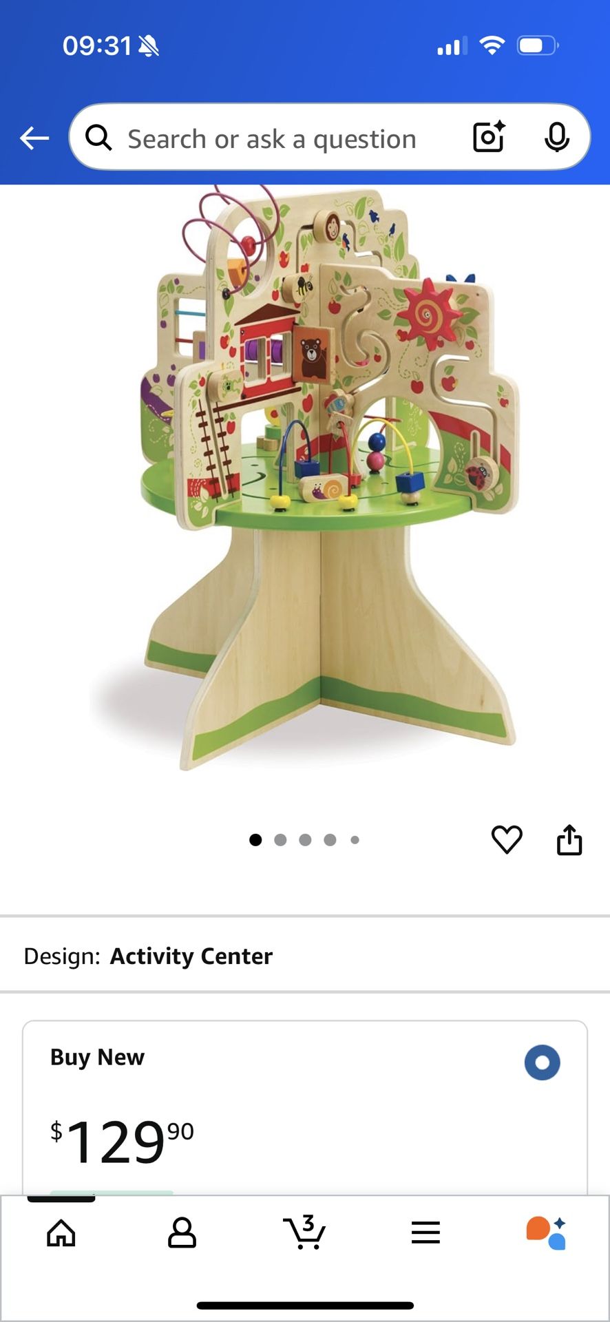 Activity Wood Toy Center
